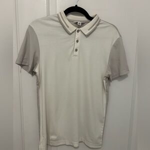 Men’s Calvin Klein White & Gray Polo
Size S